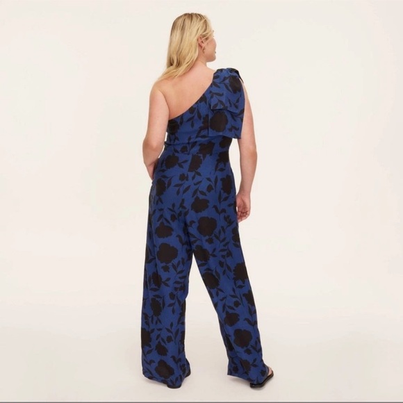 Kate Spade for Target blue and black one shoulder jumpsuit - Picture 4 of 10